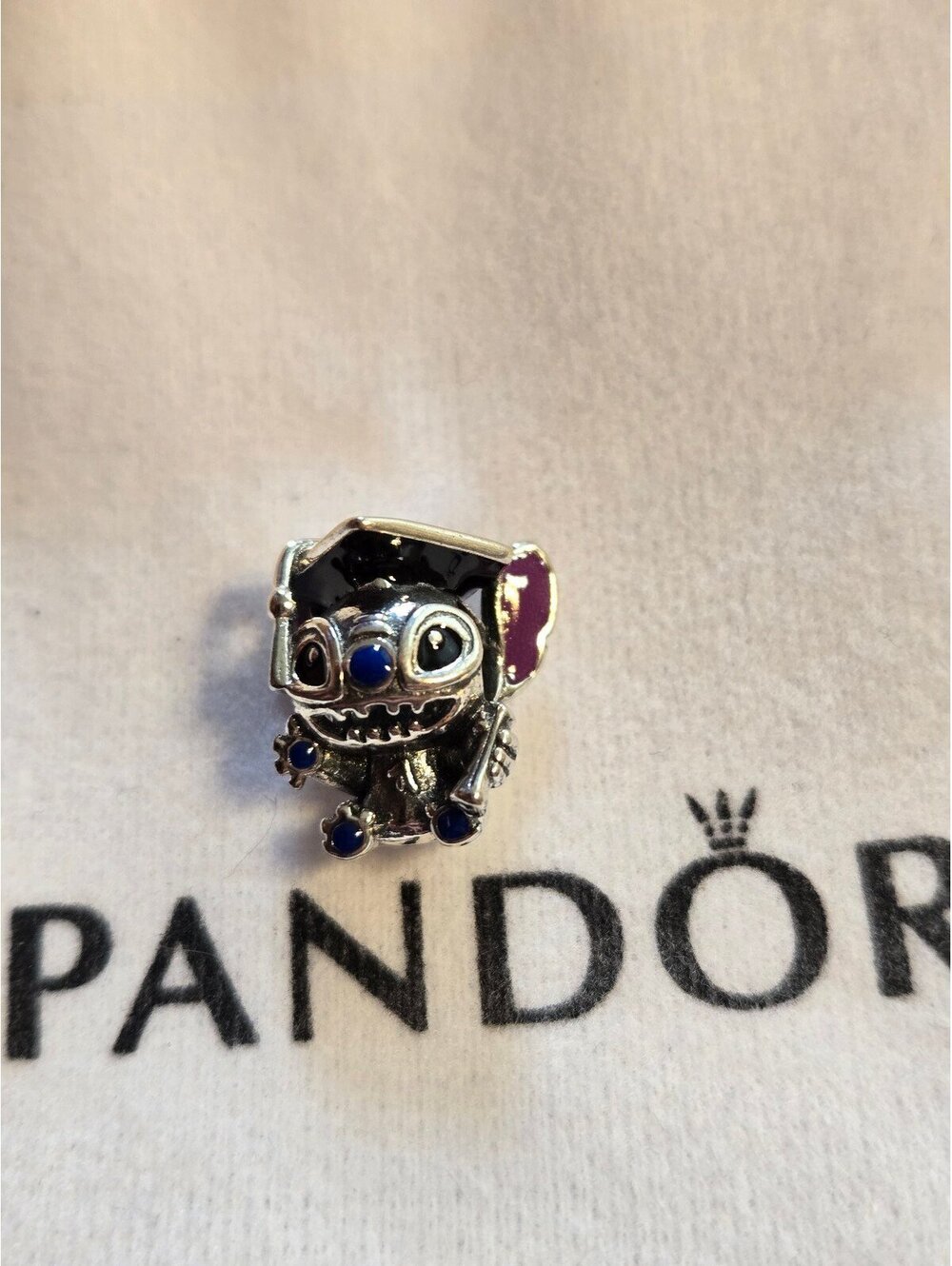 disney charm pandora charm stitch graduation